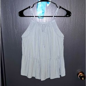 NWOT— Front Tie Peplum Tank